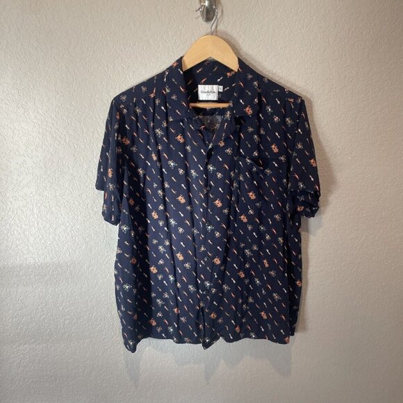 Goodfellow & Co Men XL Button Down Shirt Pool Party Swim Novelty Print Shirt - Picture 2 of 8